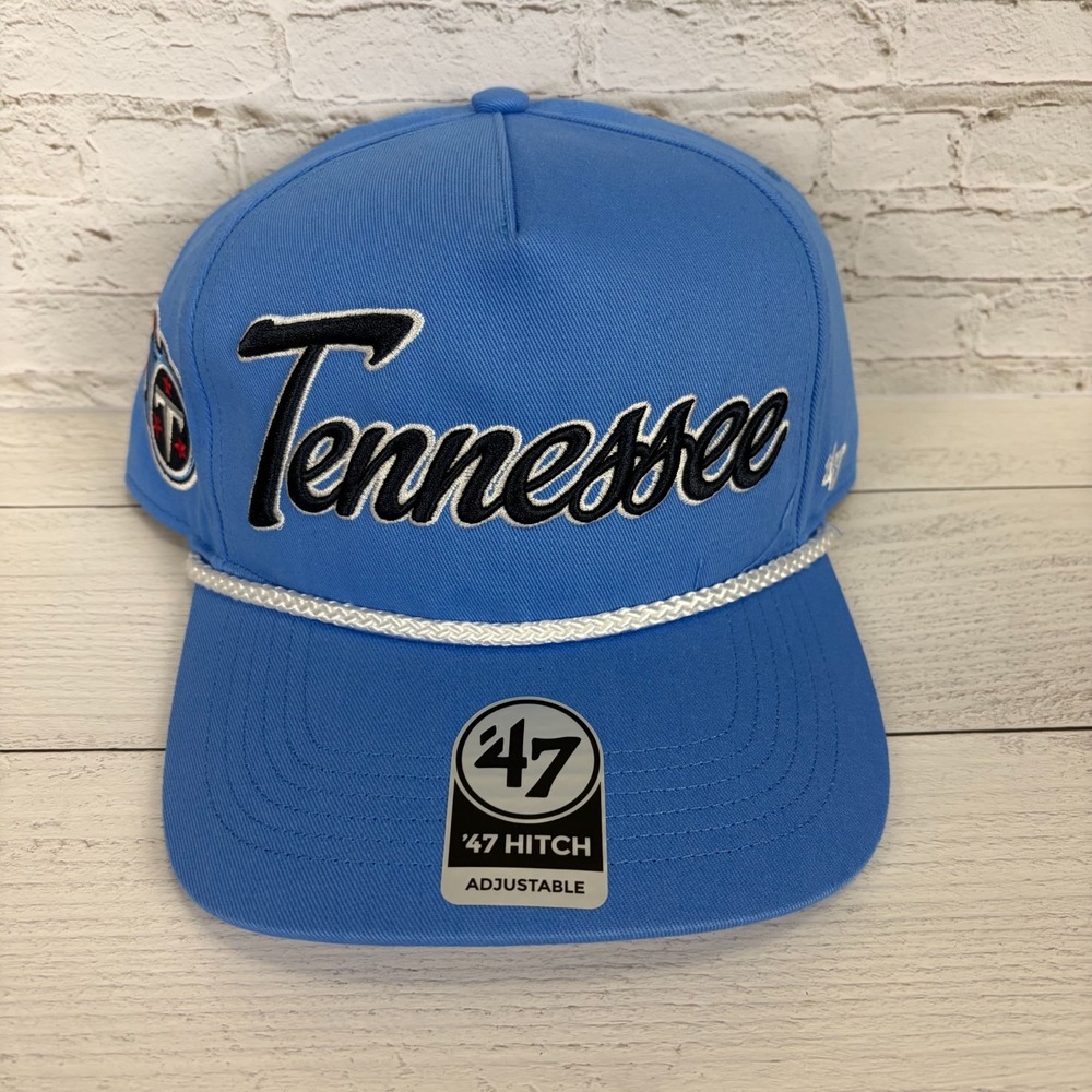 '47 Tennessee Titans Hitch Rope Snapback Cap Hat Light Blue Adjustable NFL